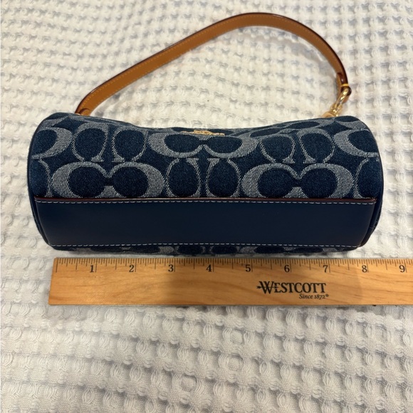 Coach Denim Barrel Bag with Cherry Charm - Picture 7 of 7